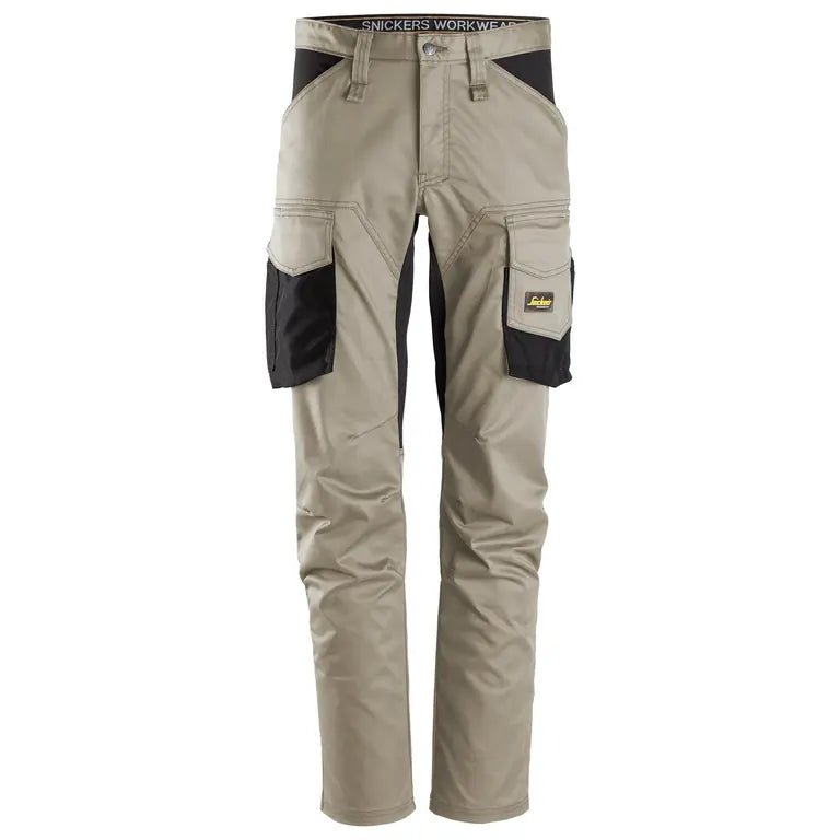 Pantaloni elasticizzati senza porta ginocchiere AllroundWork grigio/nero 6803
