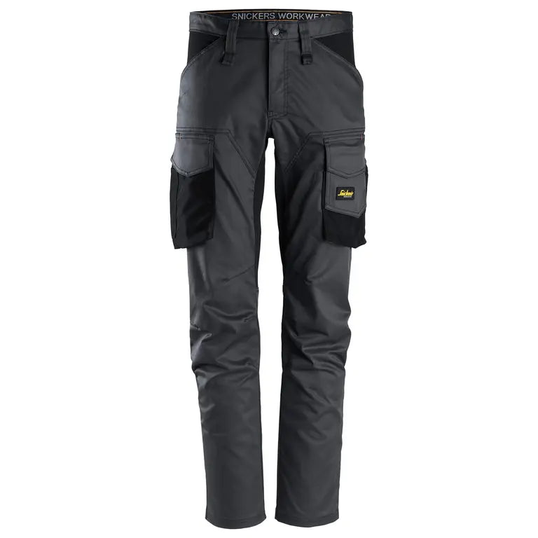 Pantaloni elasticizzati senza porta ginocchiere AllroundWork grigio/nero 6803