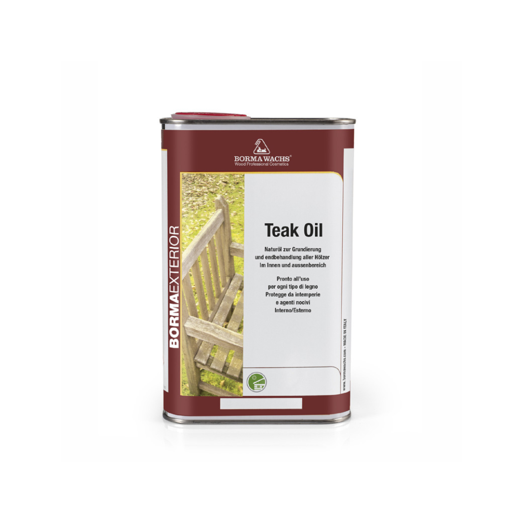 OLIO NATURALE PER LA PROTEZIONE DEL LEGNO GREZZO DA ESTERNO - TEAK OIL
