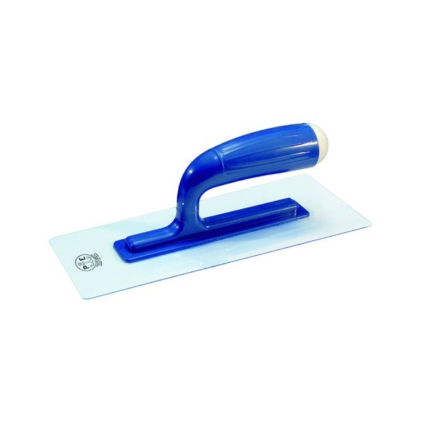 Frattone lama plastica trasparente incollato spessore lama 1 mm manico e supporto in PVC
