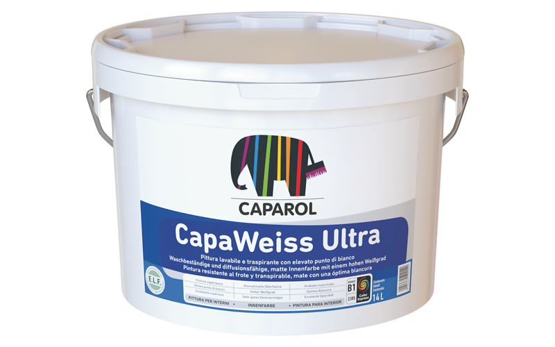 PITTURA LAVABILE E TRASPIRANTE CON OTTIMO PUNTO DI BIANCO - CAPAWEISS ULTRA ORIGINAL