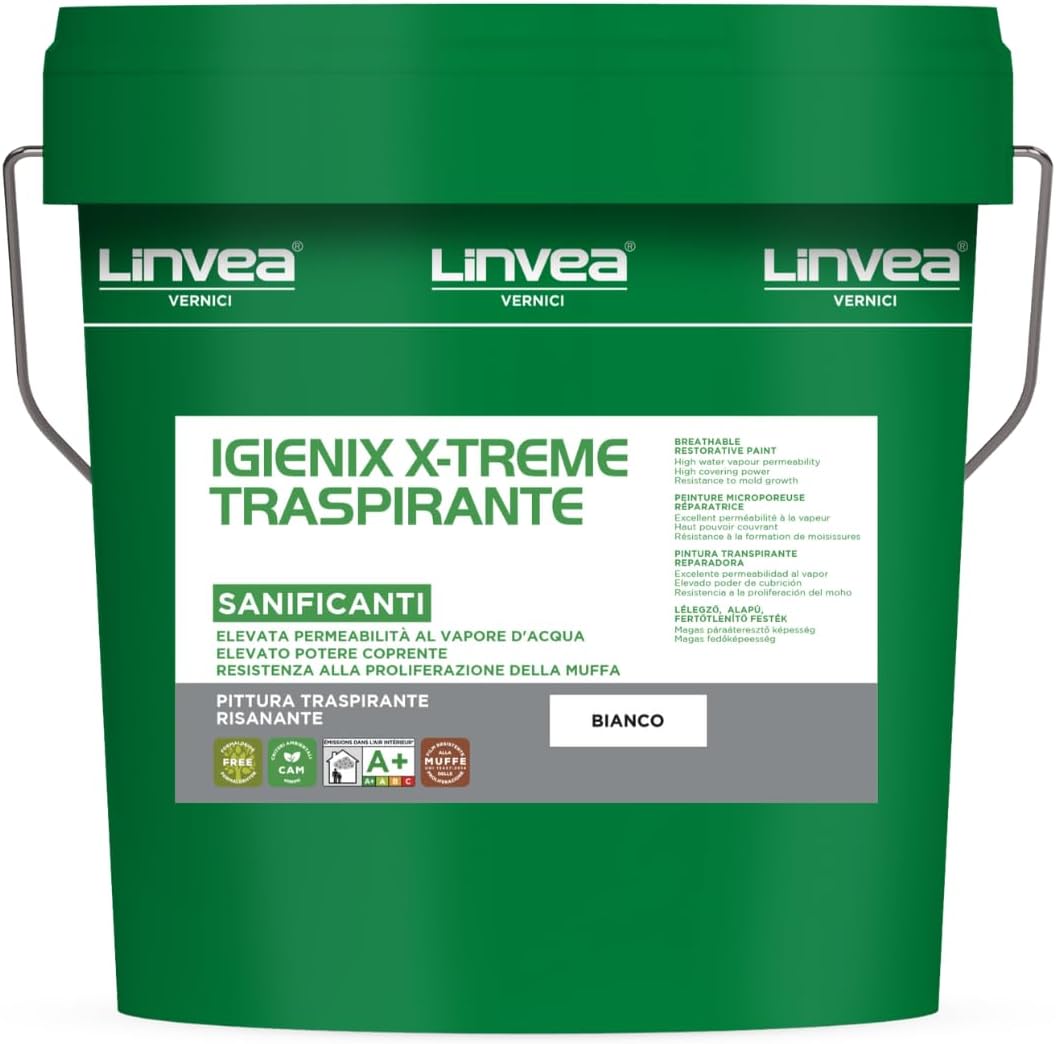 PITTURA TRASPIRANTE RISANANTE PER INTERNI - IGIENIX X TREME TRASPIRANTE