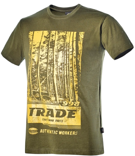T-SHIRT - GRAPHIC DENIM JERSEY VERDE MILITARE