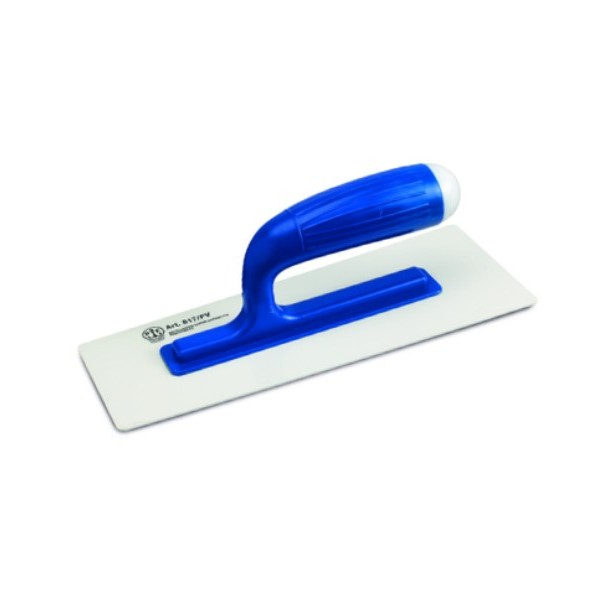 Frattone lama plastica bianca incollato spessore lama 1,5 mm manico e supporto in PVC